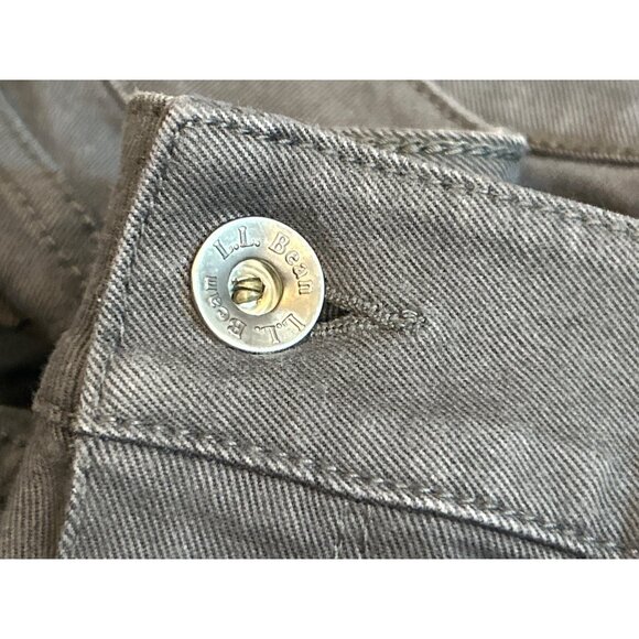 LL Bean Womens Straight Leg Pants Size 10P Charcoal Gray Cabincore Normcore - Picture 3 of 5